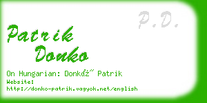 patrik donko business card